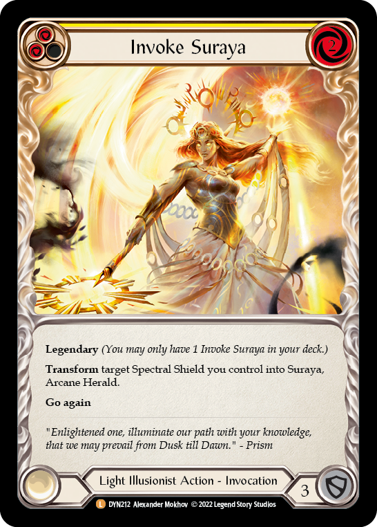 Invoke Suraya // Suraya, Archangel of Knowledge [DYN212] (Dynasty)  Cold Foil | The CG Realm