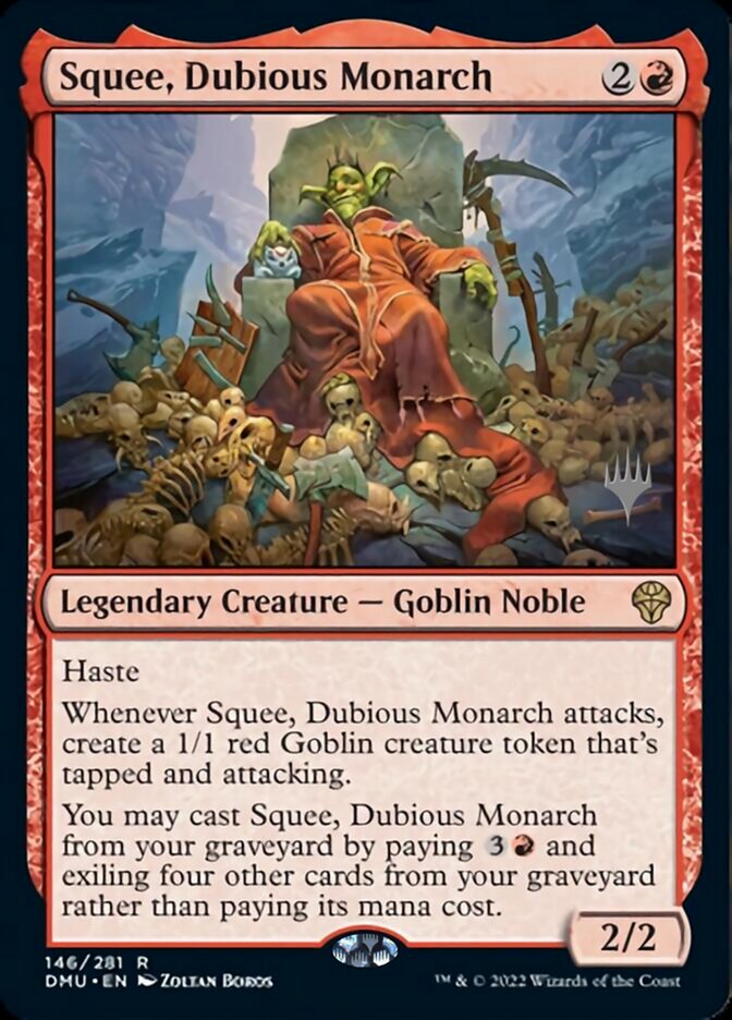 Squee, Dubious Monarch (Promo Pack) [Dominaria United Promos] | The CG Realm