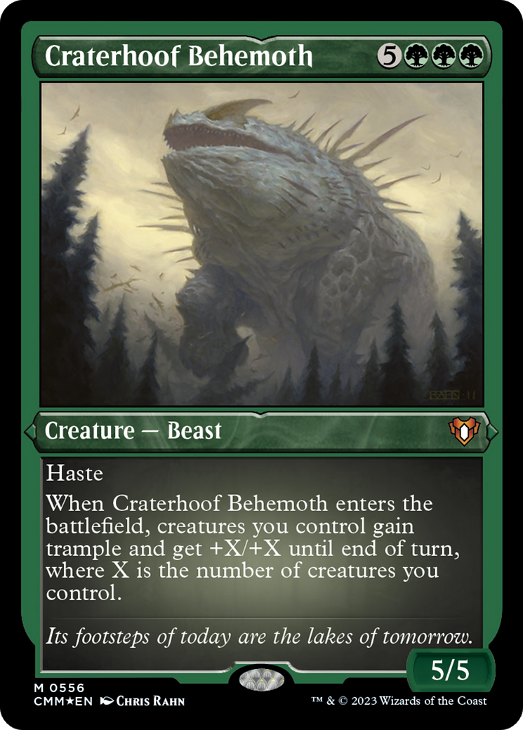 Craterhoof Behemoth (Foil Etched) [Commander Masters] | The CG Realm