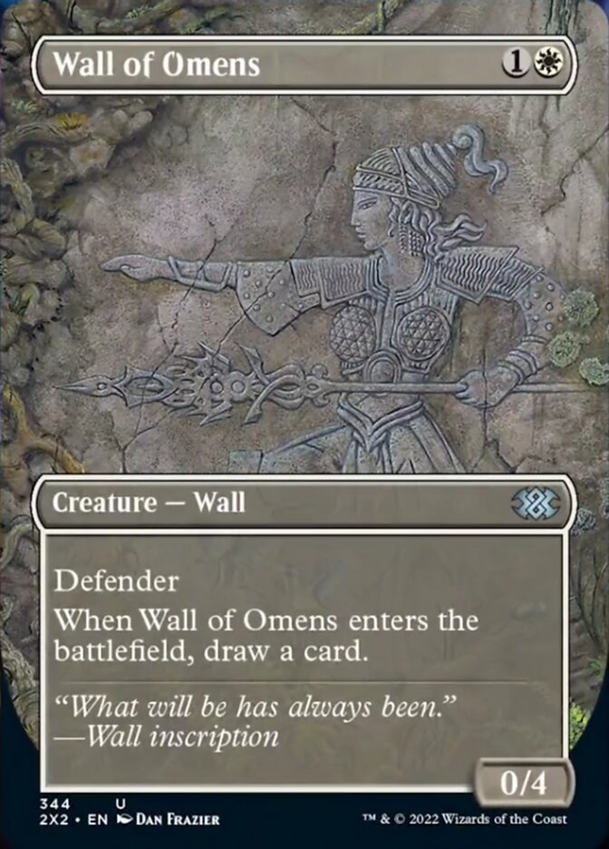 Wall of Omens (Borderless Alternate Art) [Double Masters 2022] | The CG Realm