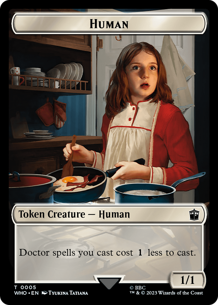 Human (0005) // Treasure (0028) Double-Sided Token [Doctor Who Tokens] | The CG Realm