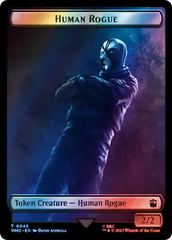 Human Rogue // Dinosaur Double-Sided Token (Surge Foil) [Doctor Who Tokens] | The CG Realm