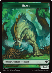 Dog // Beast (0033) Double-Sided Token [Foundations Tokens] | The CG Realm