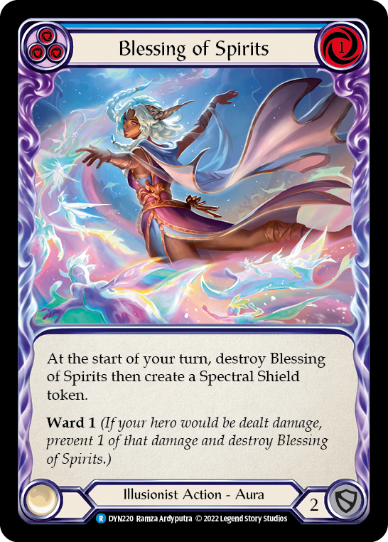 Blessing of Spirits (Blue) [DYN220] (Dynasty)  Rainbow Foil | The CG Realm