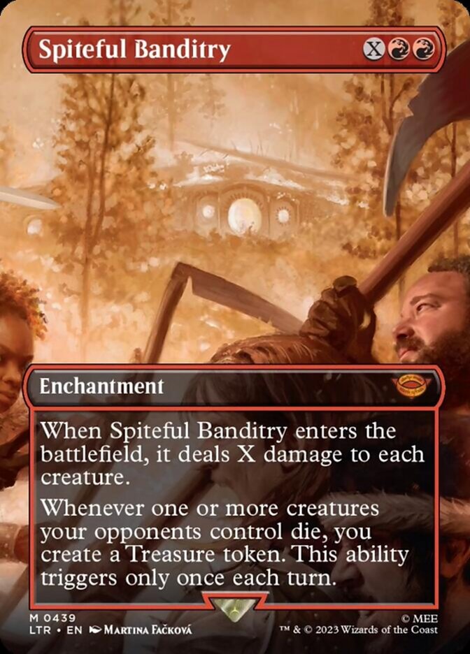 Spiteful Banditry (Borderless Alternate Art) [The Lord of the Rings: Tales of Middle-Earth] | The CG Realm