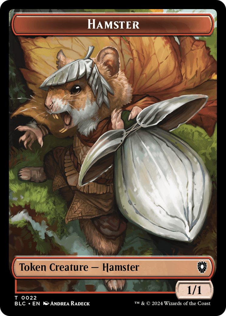 Hamster // Beast (024) Double-Sided Token [Bloomburrow Commander Tokens] | The CG Realm