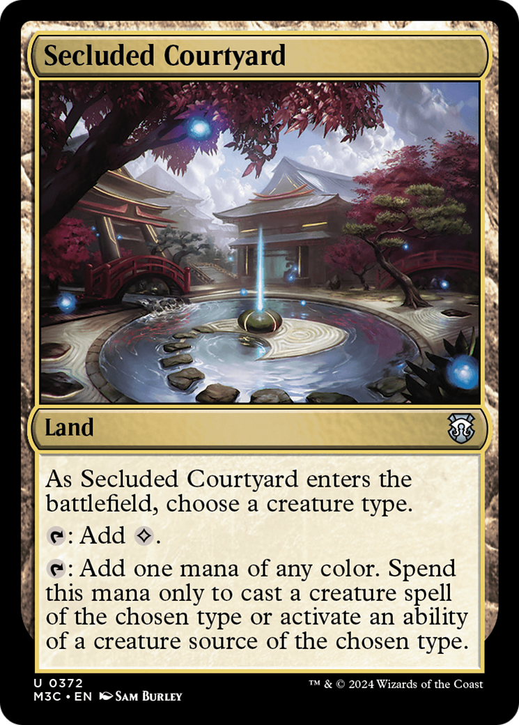 Secluded Courtyard (Ripple Foil) [Modern Horizons 3 Commander] | The CG Realm