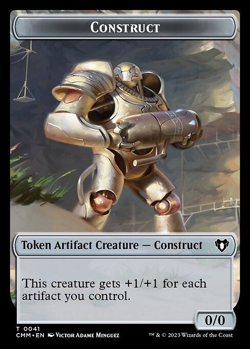 Elemental (0026) // Construct (0041) Double-Sided Token [Commander Masters Tokens] | The CG Realm