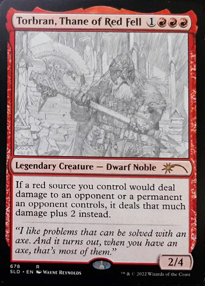 Torbran, Thane of Red Fell (Sketch) [Secret Lair Drop Promos] | The CG Realm