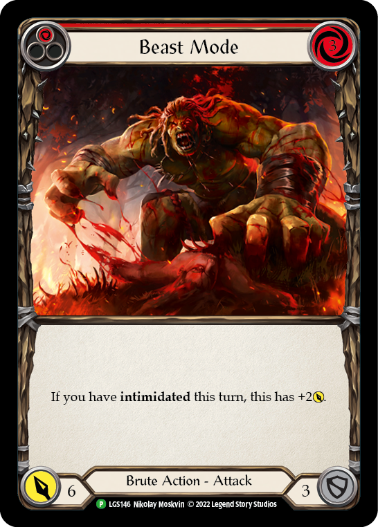 Beast Mode (Red) [LGS146] (Promo)  Rainbow Foil | The CG Realm