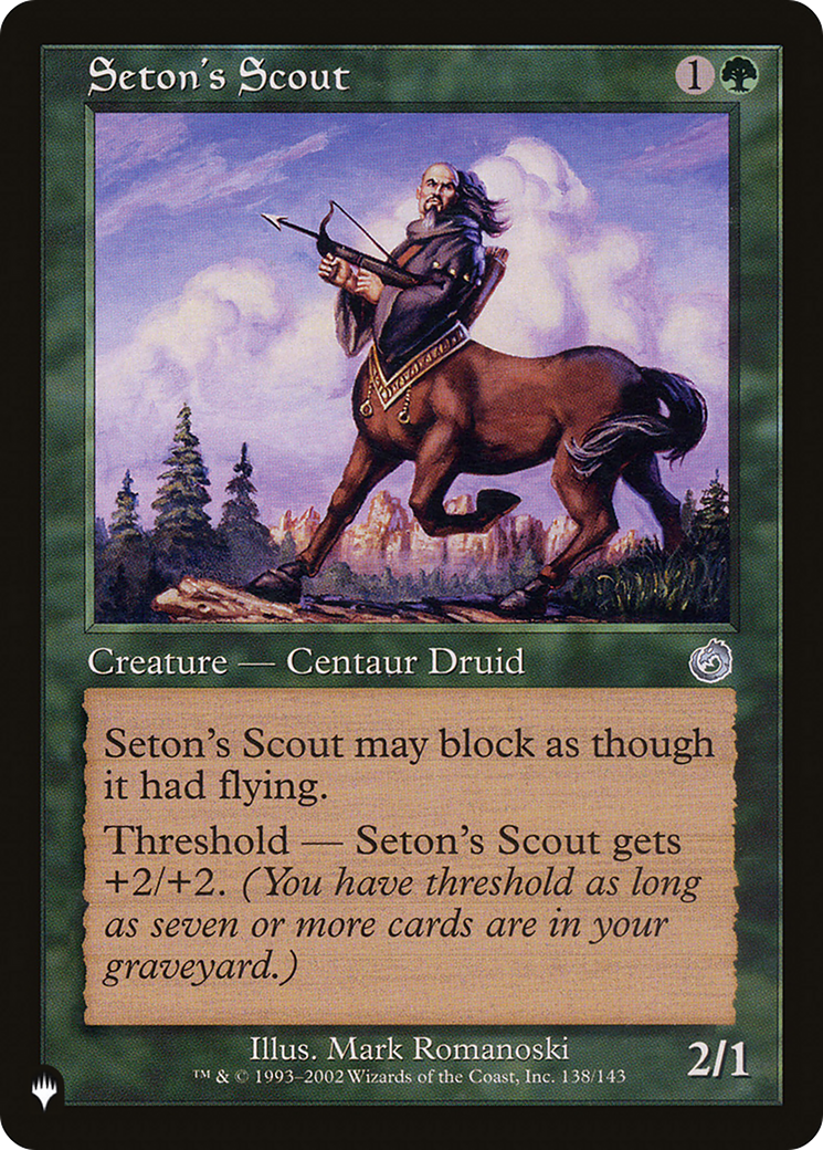 Seton's Scout [The List] | The CG Realm