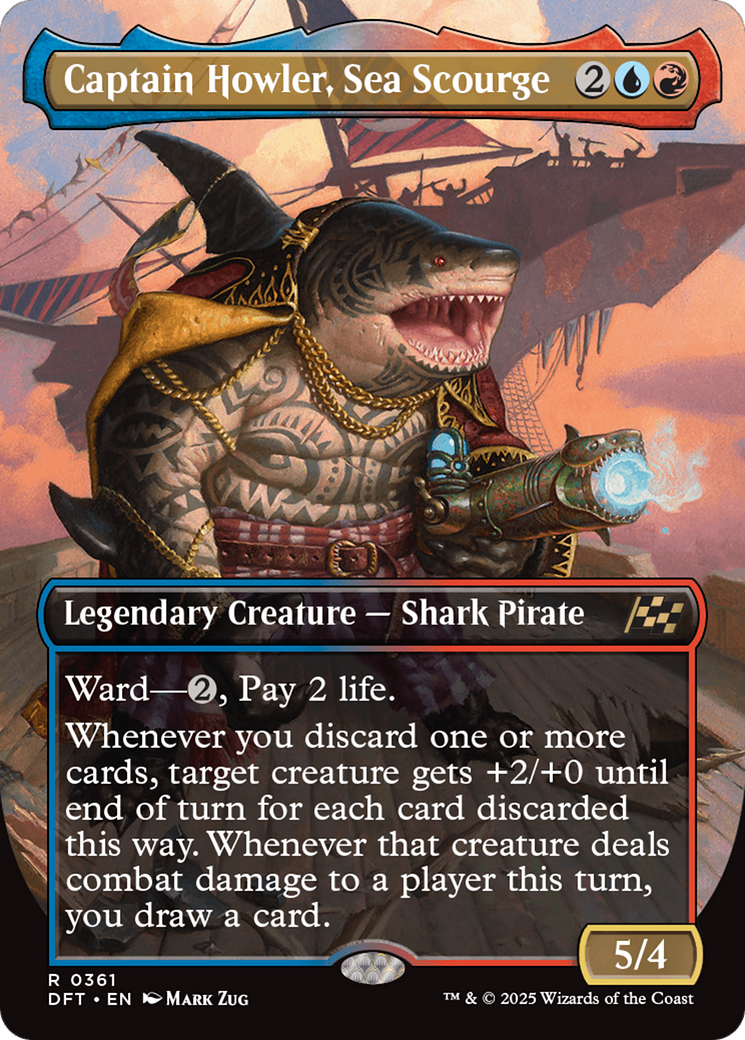 Captain Howler, Sea Scourge (Borderless) [Aetherdrift] | The CG Realm