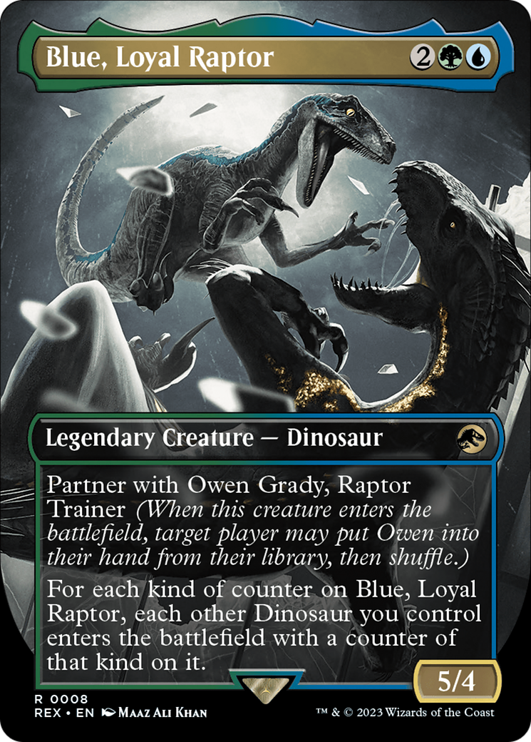 Blue, Loyal Raptor (Borderless) [Jurassic World Collection] | The CG Realm