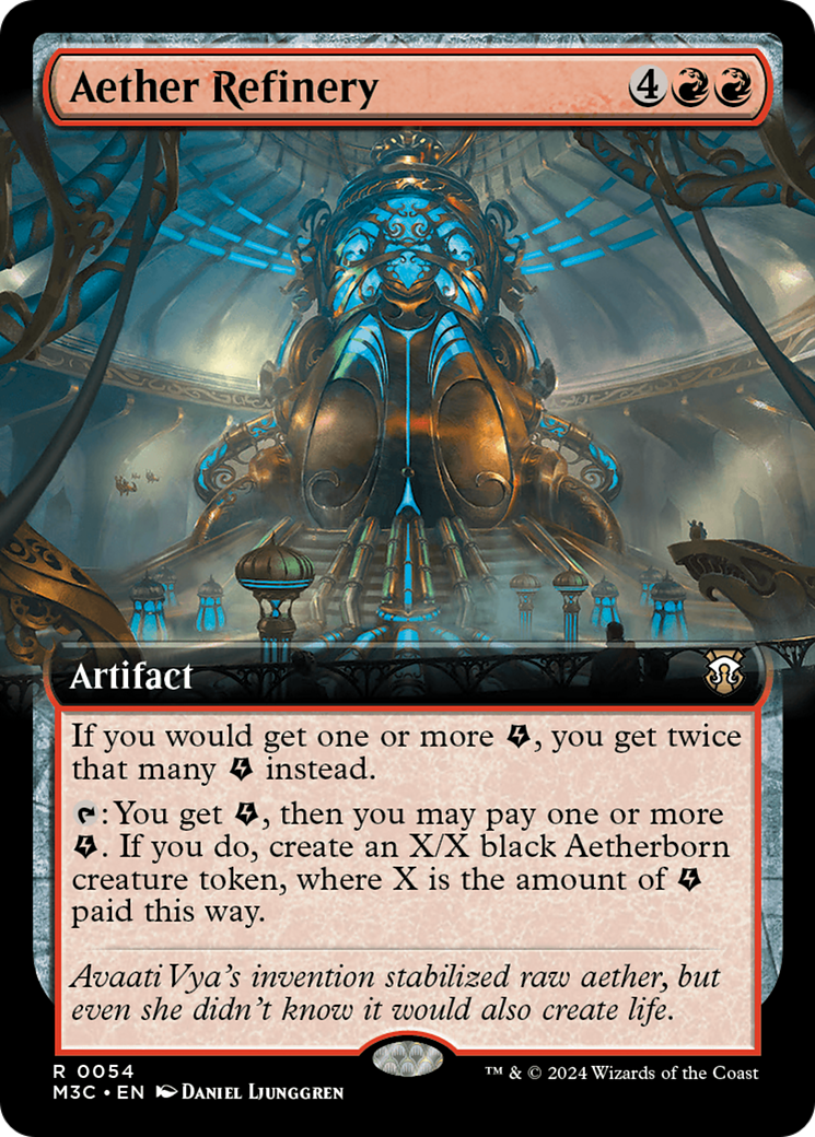 Aether Refinery (Extended Art) (Ripple Foil) [Modern Horizons 3 Commander] | The CG Realm