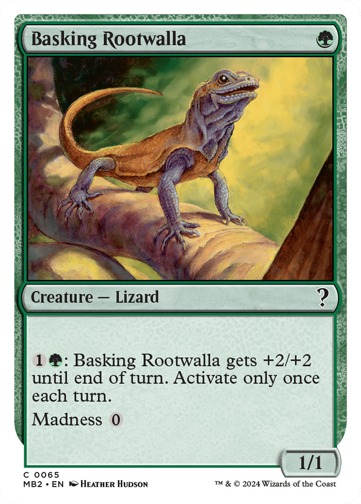 Basking Rootwalla (White Border) [Mystery Booster 2] | The CG Realm