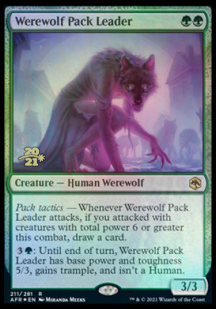 Werewolf Pack Leader [Dungeons & Dragons: Adventures in the Forgotten Realms Prerelease Promos] | The CG Realm