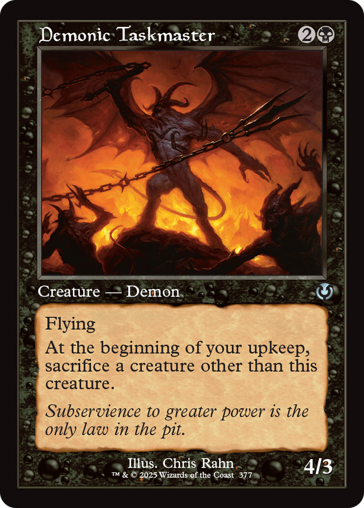 Demonic Taskmaster (Retro Frame) [Innistrad Remastered] | The CG Realm