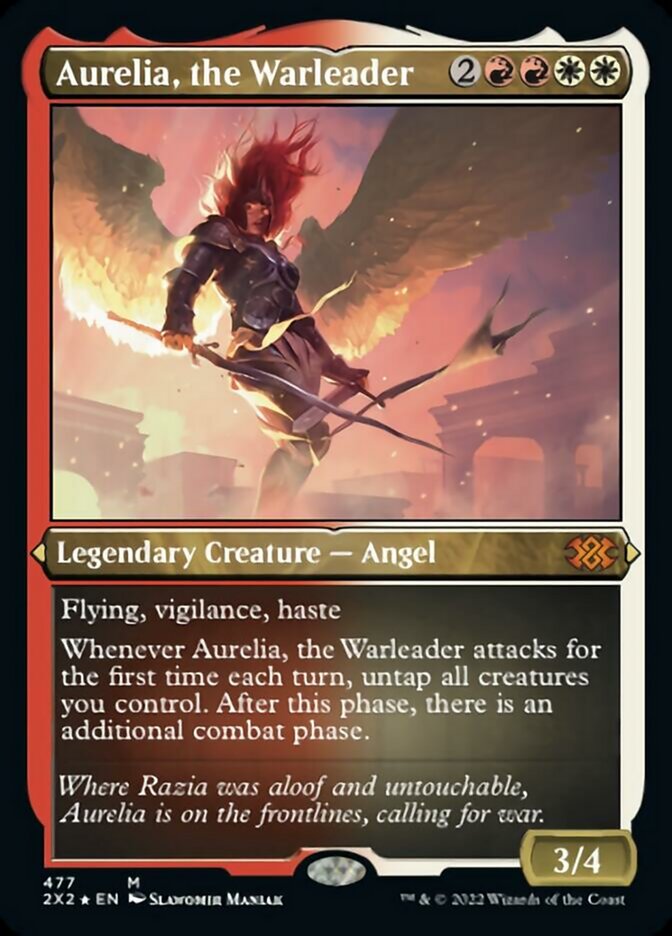 Aurelia, the Warleader (Foil Etched) [Double Masters 2022] | The CG Realm