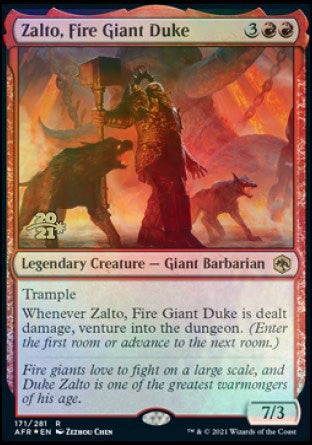 Zalto, Fire Giant Duke [Dungeons & Dragons: Adventures in the Forgotten Realms Prerelease Promos] | The CG Realm