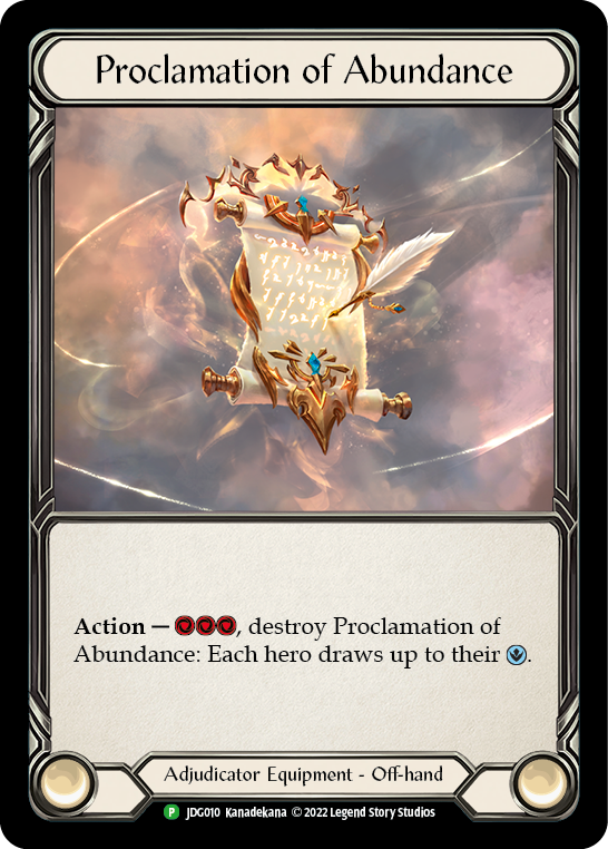 Proclamation of Abundance [JDG010] (Promo)  Rainbow Foil | The CG Realm