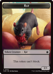 Elf Warrior // Rat (0030) Double-Sided Token [Foundations Tokens] | The CG Realm