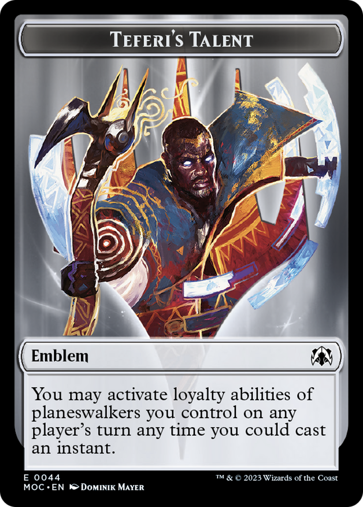 Phyrexian Myr // Teferi's Talent Emblem Double-Sided Token [March of the Machine Tokens] | The CG Realm