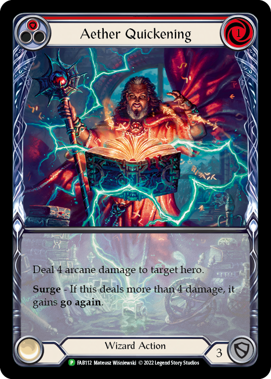 Aether Quickening (Red) [FAB112] (Promo)  Rainbow Foil | The CG Realm