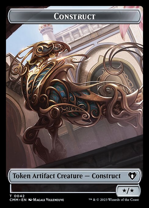 Elemental (0026) // Construct (0042) Double-Sided Token [Commander Masters Tokens] | The CG Realm