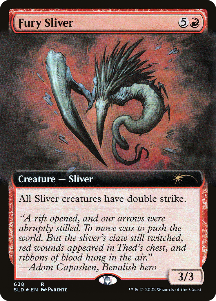 Fury Sliver (Extended Art) [Secret Lair Drop Promos] | The CG Realm