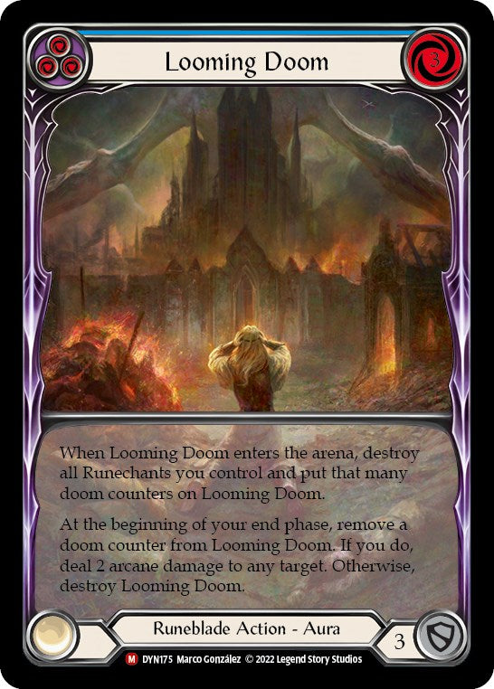 Looming Doom (Extended Art) [DYN175] (Dynasty)  Rainbow Foil | The CG Realm