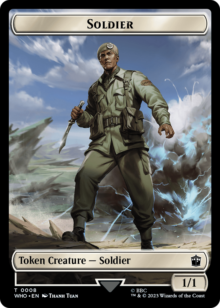 Soldier // Food (0025) Double-Sided Token [Doctor Who Tokens] | The CG Realm