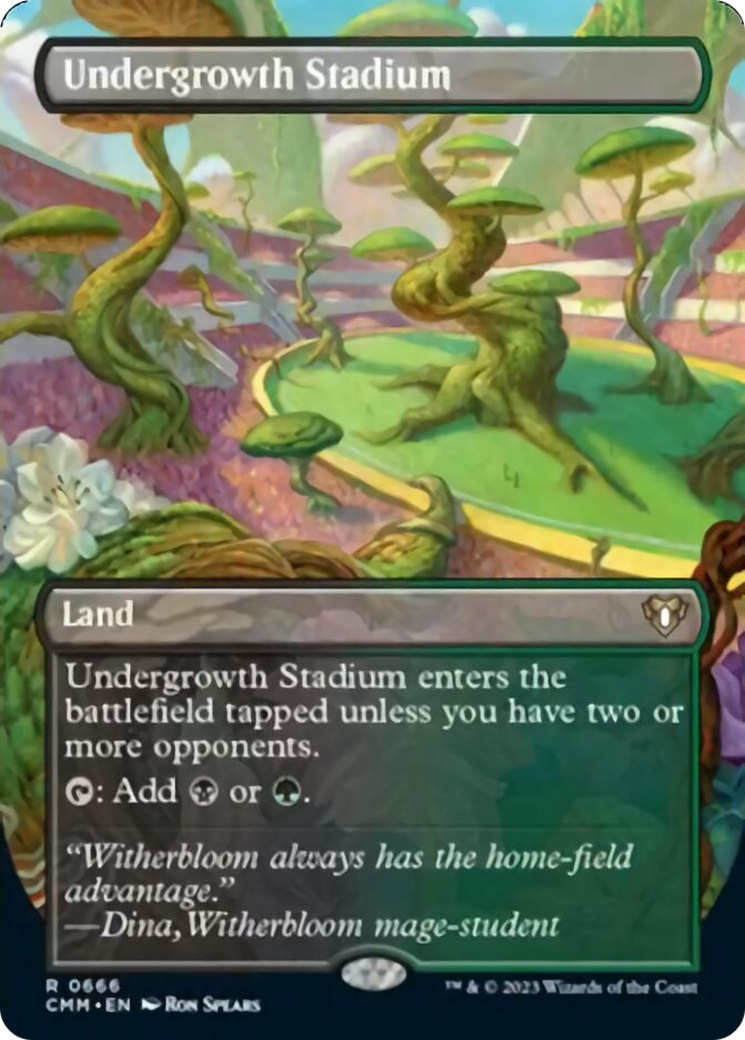 Undergrowth Stadium (Borderless Alternate Art) [Commander Masters] | The CG Realm