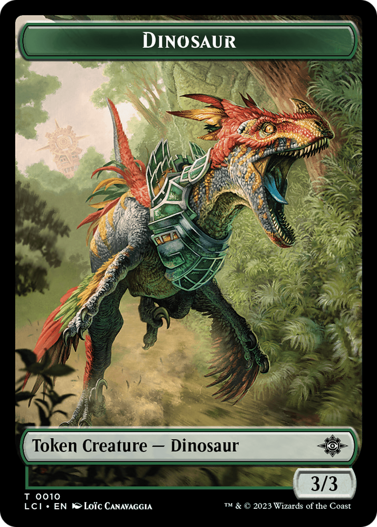 Dinosaur Token (0010) [The Lost Caverns of Ixalan Tokens] | The CG Realm