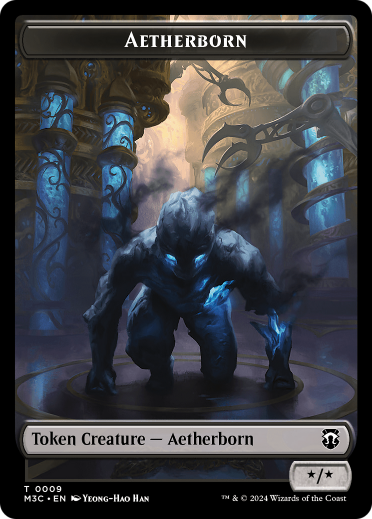 Aetherborn (Ripple Foil) // Thopter Double-Sided Token [Modern Horizons 3 Commander Tokens] | The CG Realm