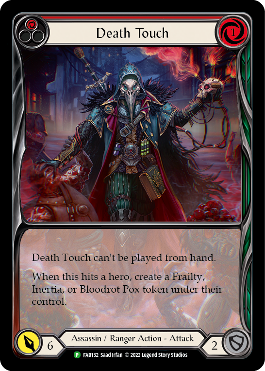 Death Touch (Red) [FAB132] (Promo)  Rainbow Foil | The CG Realm