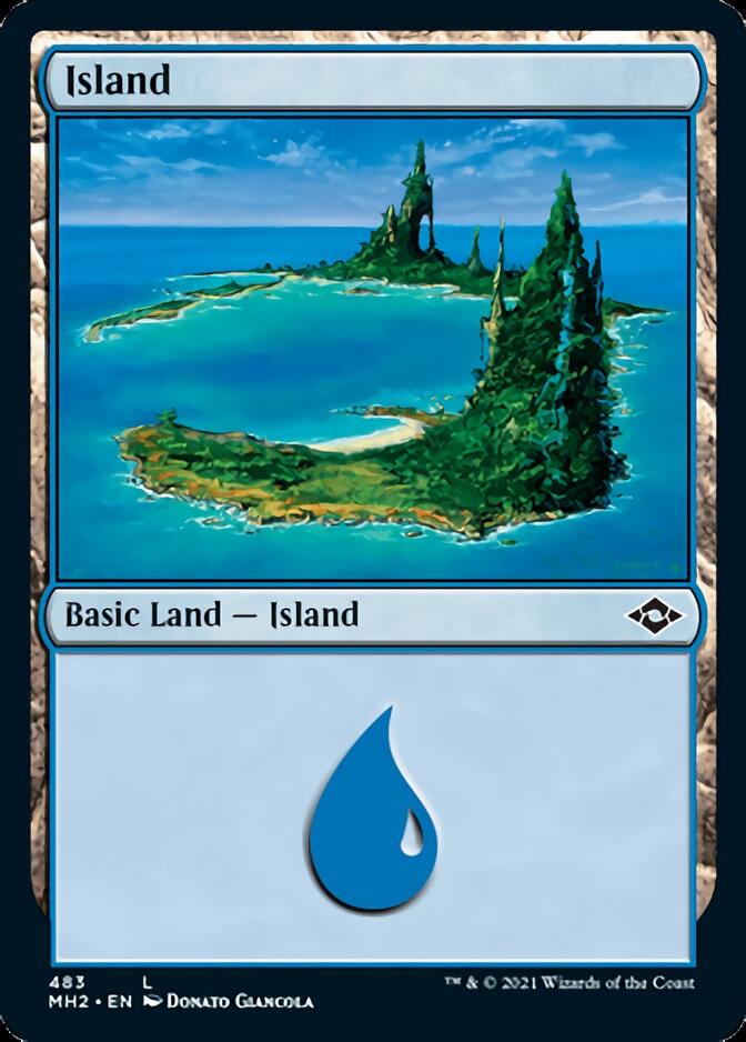 Island (483) (Foil Etched) [Modern Horizons 2] | The CG Realm