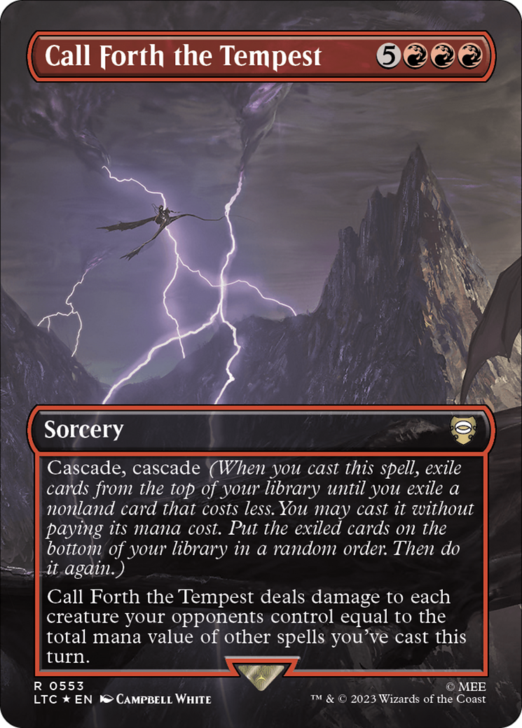 Call Forth the Tempest (Borderless) (Surge Foil) [The Lord of the Rings: Tales of Middle-Earth Commander] | The CG Realm