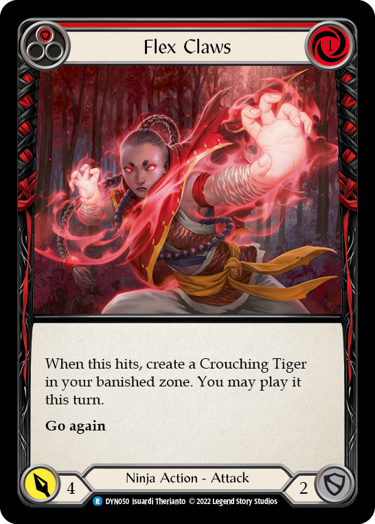 Flex Claws (Red) [DYN050] (Dynasty)  Rainbow Foil | The CG Realm