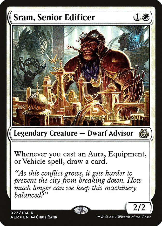 Sram, Senior Edificer [Aether Revolt Prerelease Promos] | The CG Realm