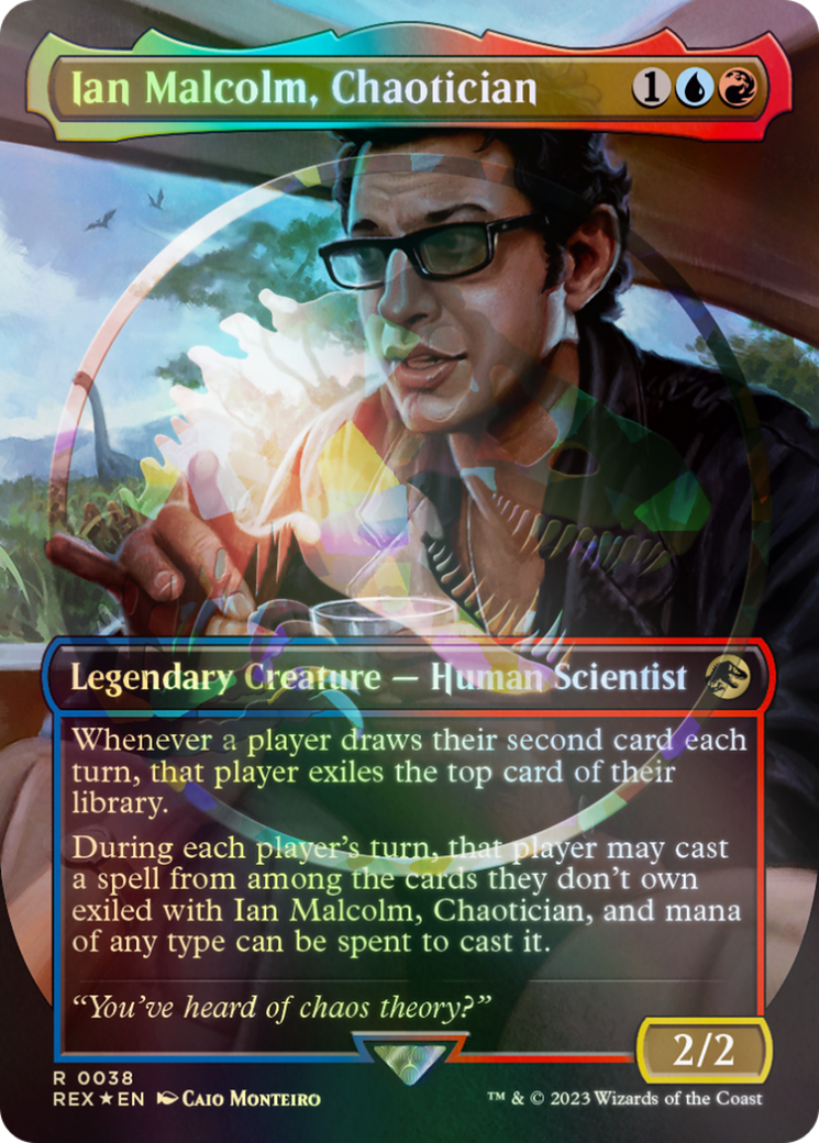 Ian Malcolm, Chaotician (Emblem) (Borderless) [Jurassic World Collection Tokens] | The CG Realm