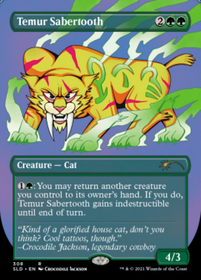 Temur Sabertooth (Borderless) [Secret Lair Drop Series] | The CG Realm