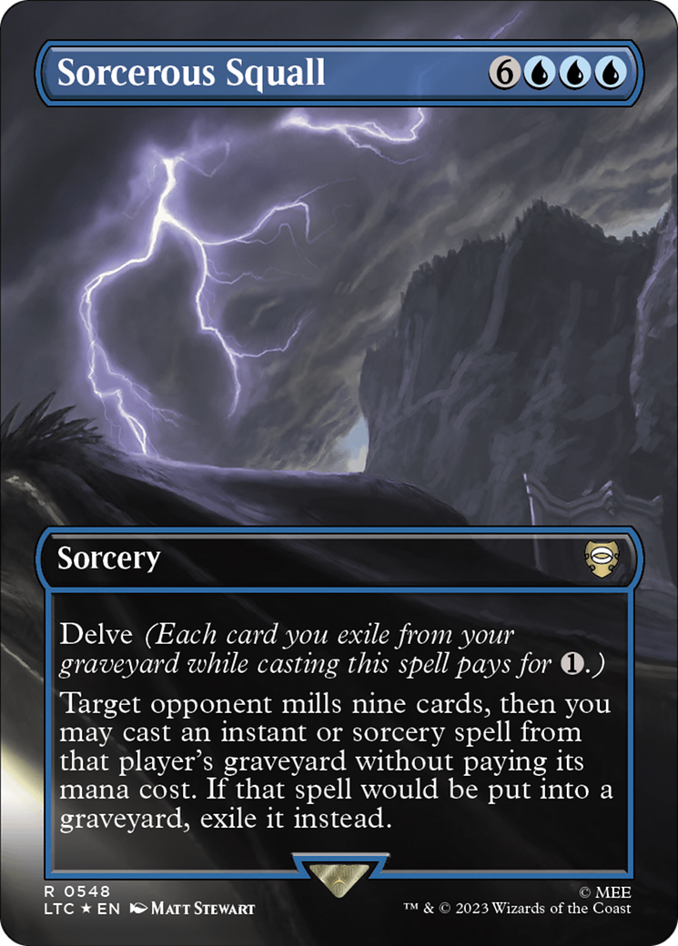 Sorcerous Squall (Borderless) (Surge Foil) [The Lord of the Rings: Tales of Middle-Earth Commander] | The CG Realm