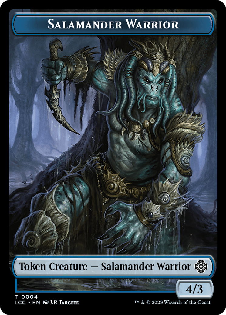 Salamander Warrior // Treasure Double-Sided Token [The Lost Caverns of Ixalan Commander Tokens] | The CG Realm