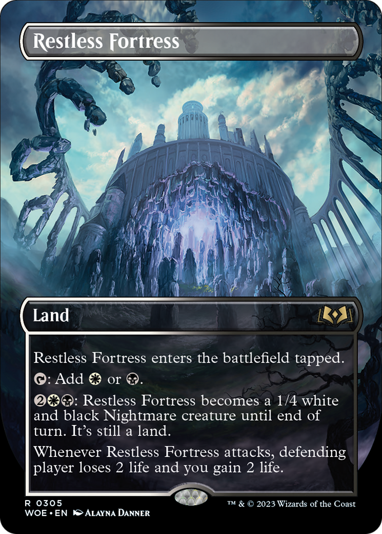 Restless Fortress (Borderless Alternate Art) [Wilds of Eldraine] | The CG Realm