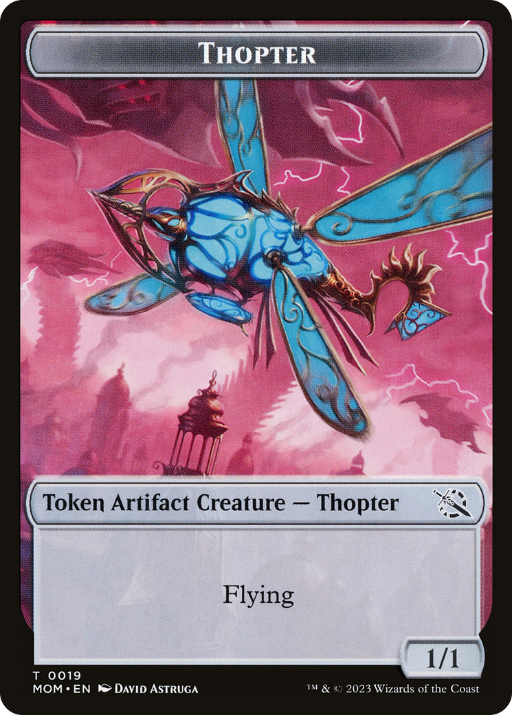 Warrior // Thopter Double-Sided Token [March of the Machine Tokens] | The CG Realm