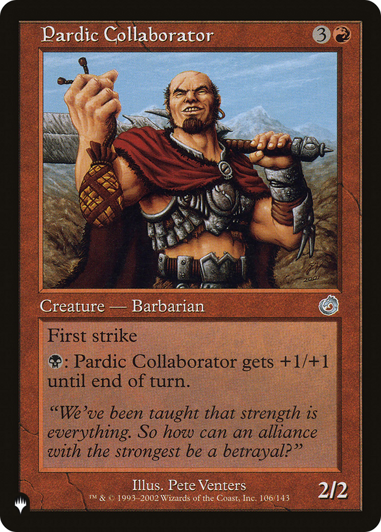 Pardic Collaborator [The List Reprints] | The CG Realm