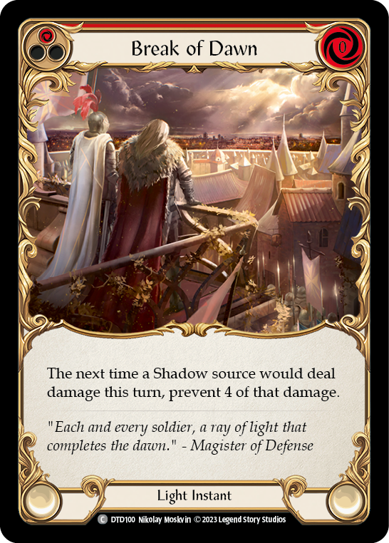 Break of Dawn (Red) [DTD100] (Dusk Till Dawn)  Rainbow Foil | The CG Realm