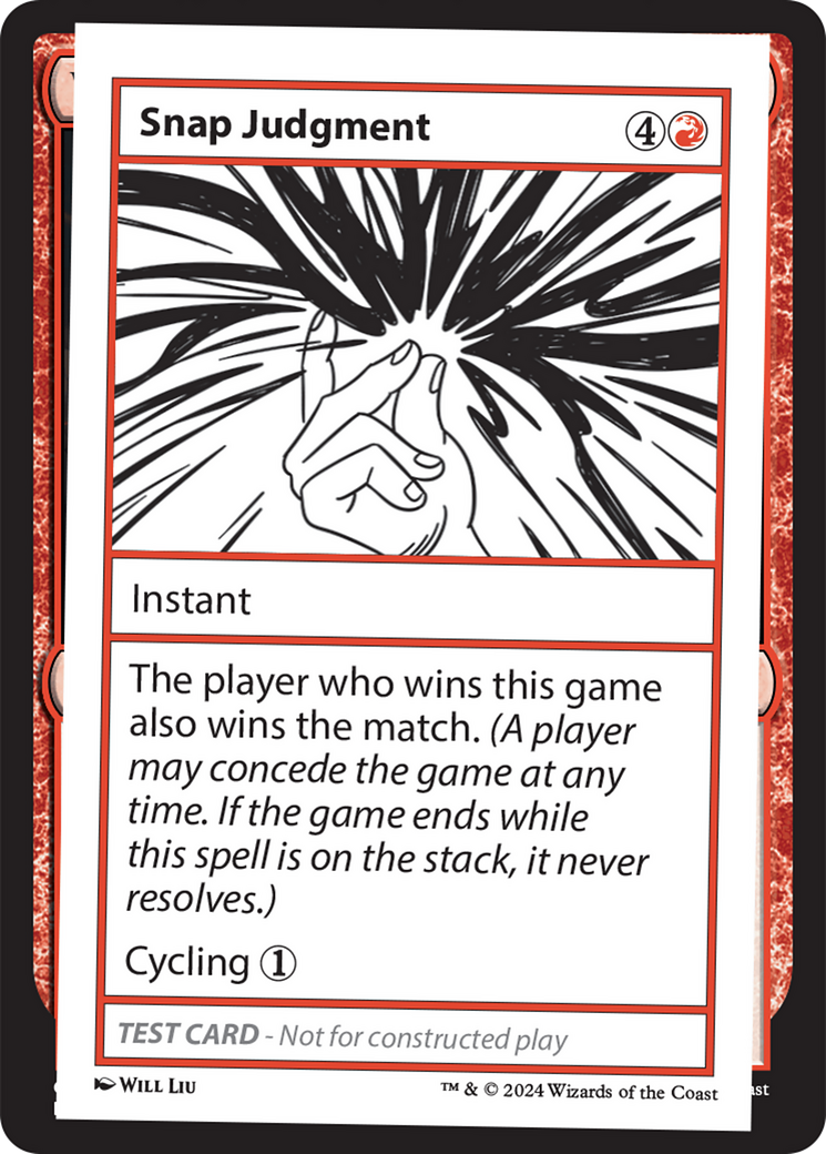 Snap Judgment [Mystery Booster 2 Playtest Cards] | The CG Realm