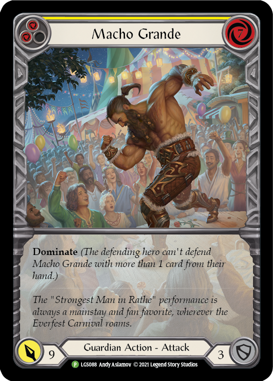 Macho Grande (Yellow) [LGS088] (Promo)  Rainbow Foil | The CG Realm