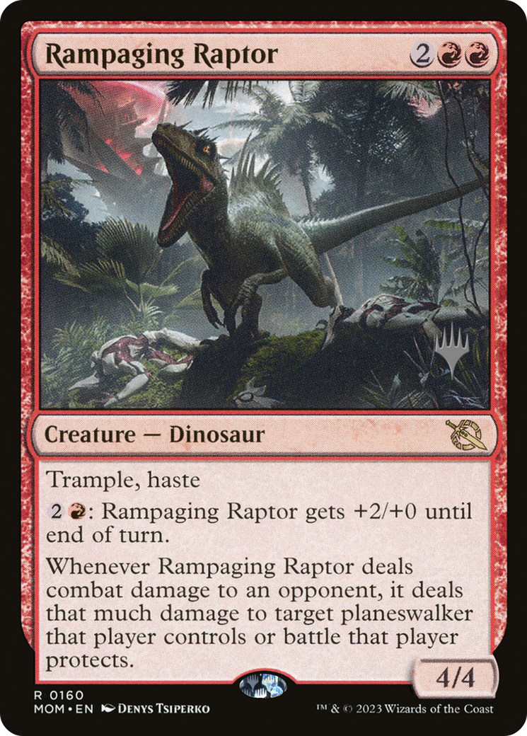 Rampaging Raptor (Promo Pack) [March of the Machine Promos] | The CG Realm